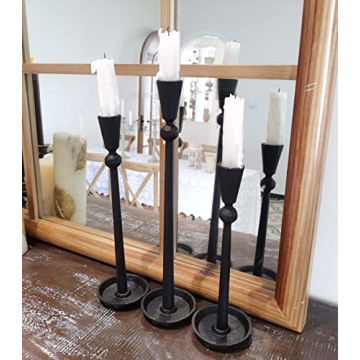 Elegant Iron Taper Candle Holder Set - Perfect for Events