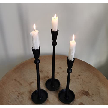 Elegant Iron Taper Candle Holder Set - Perfect for Events