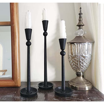 Elegant Iron Taper Candle Holder Set - Perfect for Events