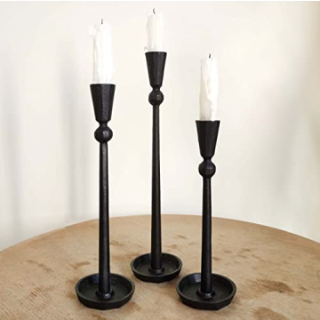 Elegant Iron Taper Candle Holder Set - Perfect for Events