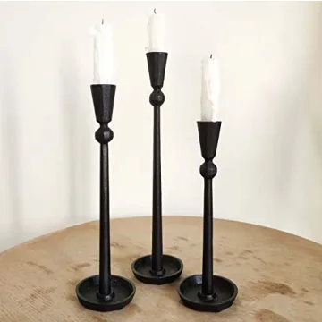 Elegant Iron Taper Candle Holder Set - Perfect for Events