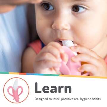 Nuby NanaNubs Banana Massaging Toothbrush - Baby Teething Toy - 3+ Months