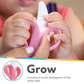 Nuby NanaNubs Banana Massaging Toothbrush - Baby Teething Toy - 3+ Months