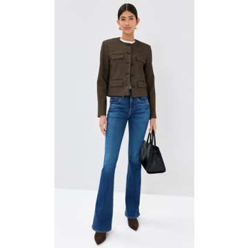 Veronica Beard Beverly High Rise Flare Jeans Feminine Fit