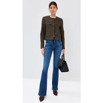 Veronica Beard Beverly High Rise Flare Jeans Feminine Fit