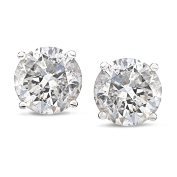 Elegant Amazon Essentials 14K Gold Diamond Stud Earrings with Secure Screw Back