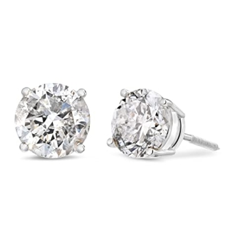 Gorgeous 14K Gold Diamond Stud Earrings for Women