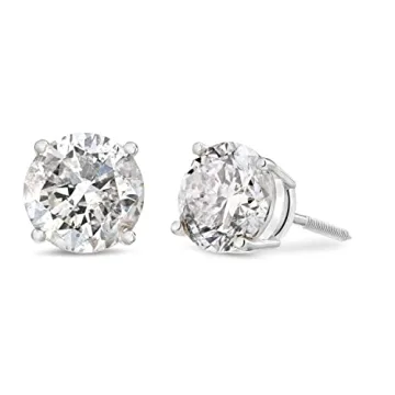 Gorgeous 14K Gold Diamond Stud Earrings for Women
