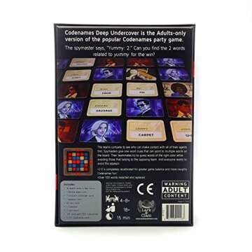 Lark & Clam Codenames Deep Undercover 2.0 - Game Night Party Board Game for Adults, Limited Edition