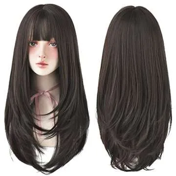 7JHH WIGS Long Straight Synthetic Hair Wig for Women