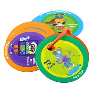 MOLLYBEE KIDS Preschool Dance Party Cards Everyday Moves, Gifts for Ages 3+, Toddler Travel Game and Activity