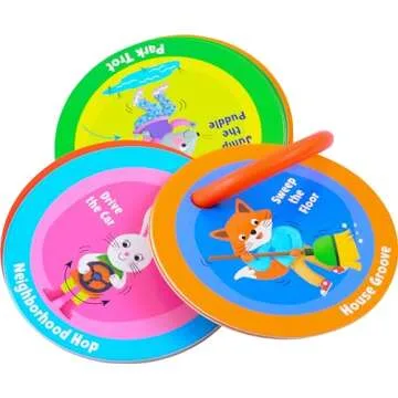 MOLLYBEE KIDS Preschool Dance Party Cards Everyday Moves, Gifts for Ages 3+, Toddler Travel Game and Activity