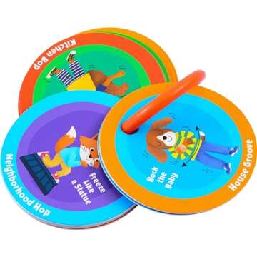 MOLLYBEE KIDS Preschool Dance Party Cards Everyday Moves, Gifts for Ages 3+, Toddler Travel Game and Activity