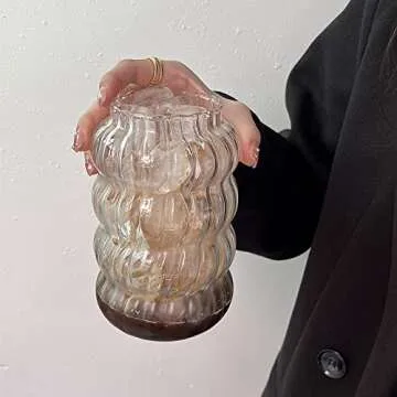 Ochine Ripple Ribbed Drinking Glasses Set for Modern Bar