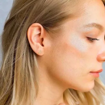 Personalized 925 Sterling Silver Initial Stud Earrings for Women