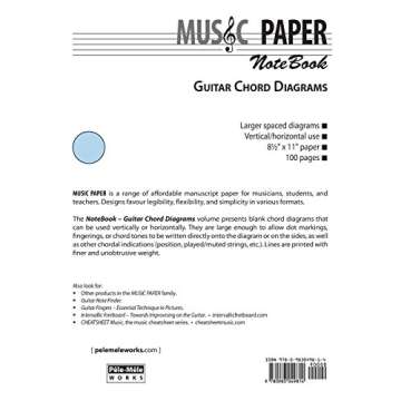 MUSIC PAPER NoteBook - Guitar Chord Diagrams for Musicians