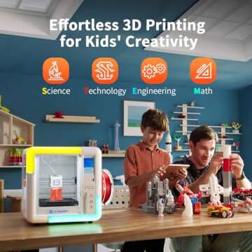 AOSEED X-Maker 3D Printer for Kids and Beginners, Fully Assembled High-Speed 3D Printer with 8 PLA F...