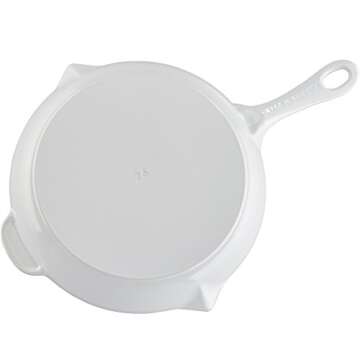 Staub Cast Iron 10-inch Fry Pan - White, Made in France