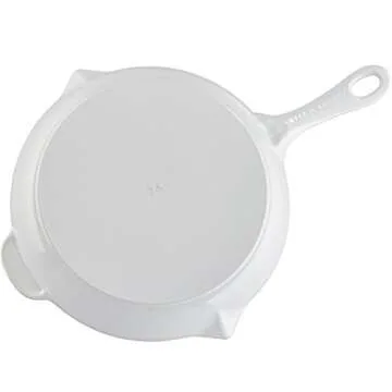 Staub Cast Iron 10-inch Fry Pan - White, Made in France