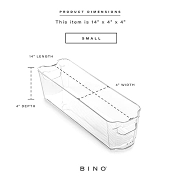 BINO Stackable Storage Bins Clear BPA-Free Organizers