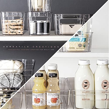 BINO Stackable Storage Bins Clear BPA-Free Organizers