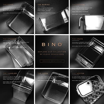 BINO Stackable Storage Bins Clear BPA-Free Organizers