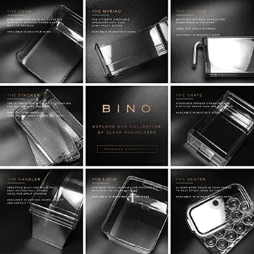 BINO Stackable Storage Bins Clear BPA-Free Organizers