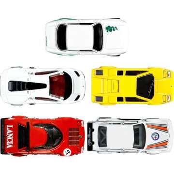 Hot Wheels Premium Car Culture Set of 5 Toy Cars in Collectible Container, Che Figata Die-Cast 1:64 Scale 5-Pack