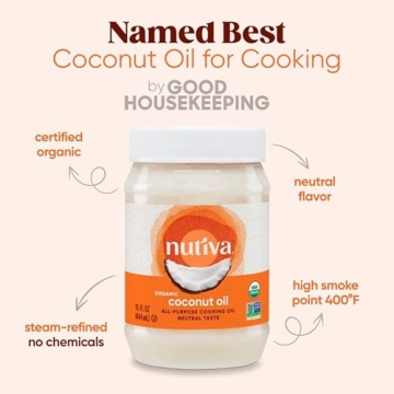 Nutiva Organic Refined Coconut Oil – 128 Fl Oz Quality Cooking Oil