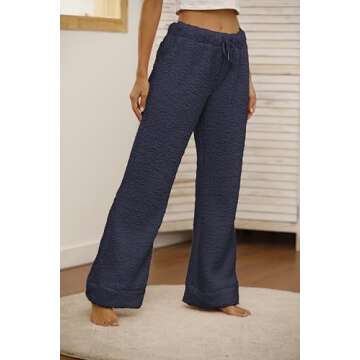 Famulily Womens Winter Cozy Lounge Pants Warm Soft Fleece Pajama Bottoms Sleepwear