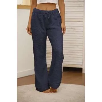 Famulily Womens Winter Cozy Lounge Pants Warm Soft Fleece Pajama Bottoms Sleepwear