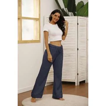 Famulily Womens Winter Cozy Lounge Pants Warm Soft Fleece Pajama Bottoms Sleepwear
