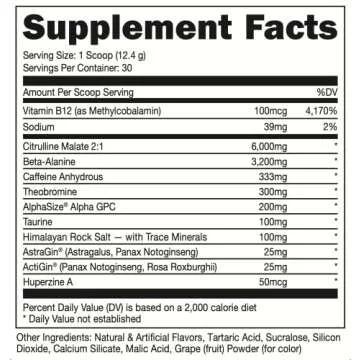 Bucked Up - Woke - HIGH STIM Pre Workout - Best Tasting - Focus Nootropic, Pump, Strength and Growth, 30 Servings (Grape)