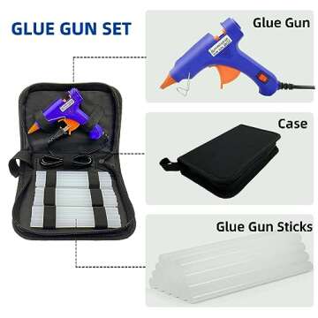 Liumai Hot Glue Gun Kit, Mini Hot Melt Glue Gun for Crafts with 30 Glue Sticks and Carry Case, Hot M...