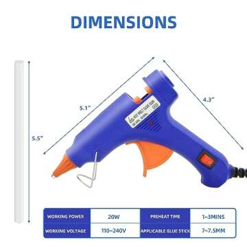 Liumai Hot Glue Gun Kit, Mini Hot Melt Glue Gun for Crafts with 30 Glue Sticks and Carry Case, Hot Mini Glue Guns for Craft, School DIY Arts, and Home Repair, SY01