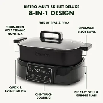 GreenPan 6.5QT Multi-Cooker: Versatile 8-in-1 Cooking Solution