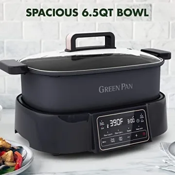 GreenPan 6.5QT Multi-Cooker: Versatile 8-in-1 Cooking Solution