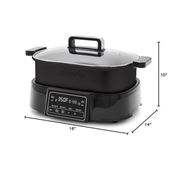 GreenPan 6.5QT Multi-Cooker: Versatile 8-in-1 Cooking Solution