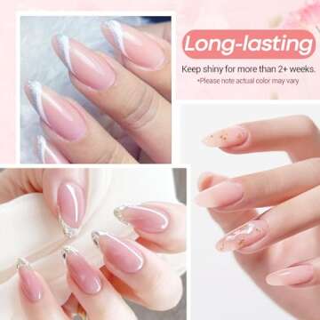 AZUREBEAUTY Translucent Dip Powder - Jelly Baby Pink Color 2Oz/56g, Sheer Rose Pink Neutral Semi-tra...