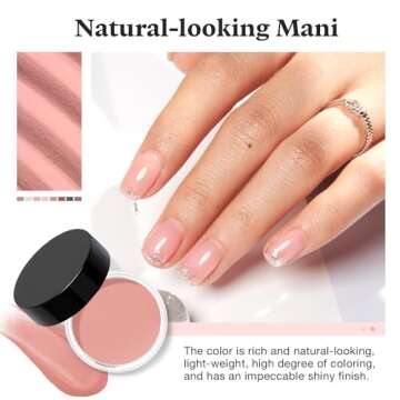 AZUREBEAUTY Translucent Dip Powder - Jelly Baby Pink Color 2Oz/56g, Sheer Rose Pink Neutral Semi-transparent Clear Dipping Powder Crystal French Nail Art Starter Manicure Salon DIY Home Gift