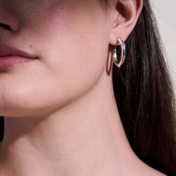 Bamboo Silver Hoop Earrings (18)