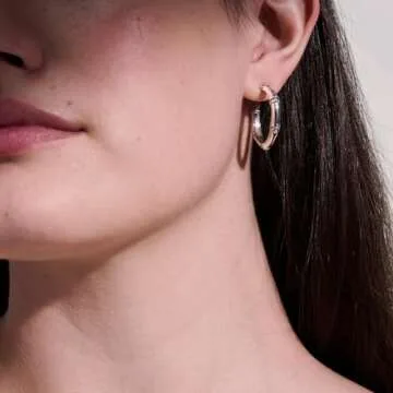 Bamboo Silver Hoop Earrings (18)