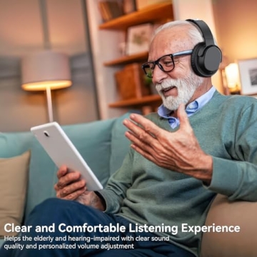 SKYCOMET Wireless Headphones for TV: Perfect Audio Sync, Ideal Gift for Seniors