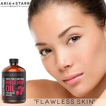 Aria Starr Rosehip Seed Oil Cold Pressed For Face, Skin, Acne Scars - 100% Pure Natural Moisturizer - 4 OZ