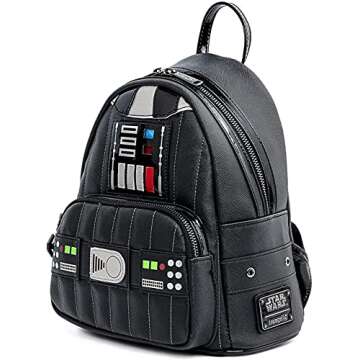Loungefly Women's Star Wars Darth Vader Light Up Cosplay Double Strap Shoulder Bag Purse