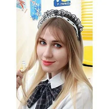 C-ZOFEK French Maid Headband for Cosplay Costume Wear