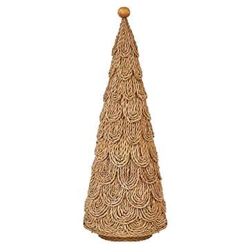 Creative Co-Op 21" Handmade Layered Bankuan Cone Trees, Natural