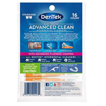DenTek Easy Brush - 16 ct (2 packs) for Optimal Oral Care
