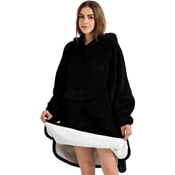 Krifey Oversized Sherpa Blanket Hoodie Gift for All