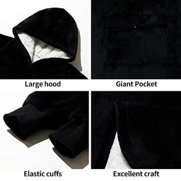 Krifey Oversized Sherpa Blanket Hoodie Gift for All